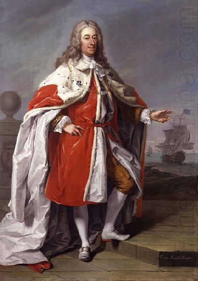 unknow artist Portrait of George Byng (1663-1733), 1st Viscount Torrington china oil painting image